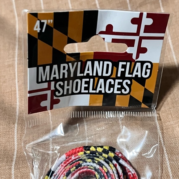 Maryland Flag Old Line State Shoelaces 47” new Mens Women’s Shoestrings - Picture 3 of 6